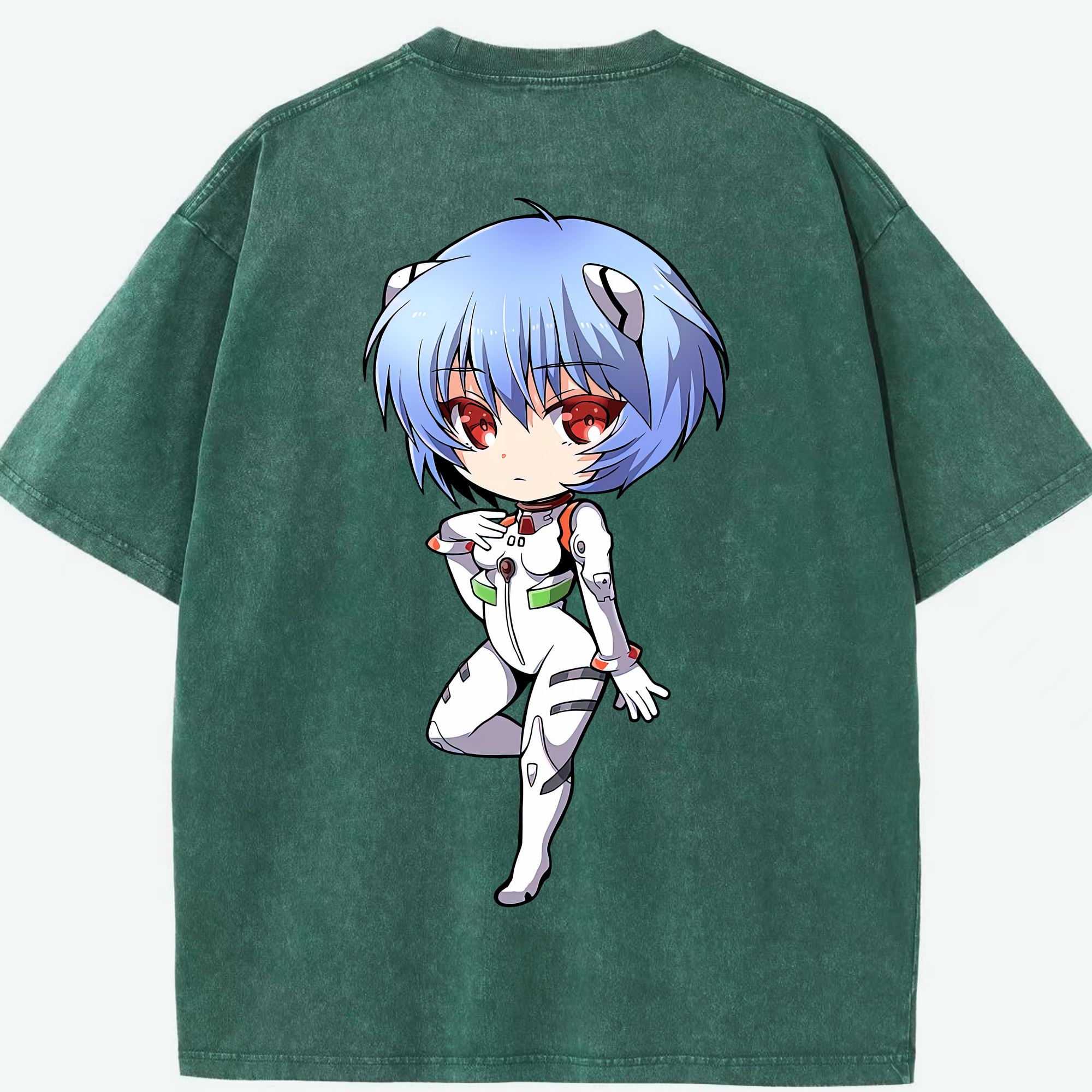 （画像用） EVA 新世紀エヴァンゲリオン 綿100% ヴィンテージ風 半袖Tシャツ（背面プリント）